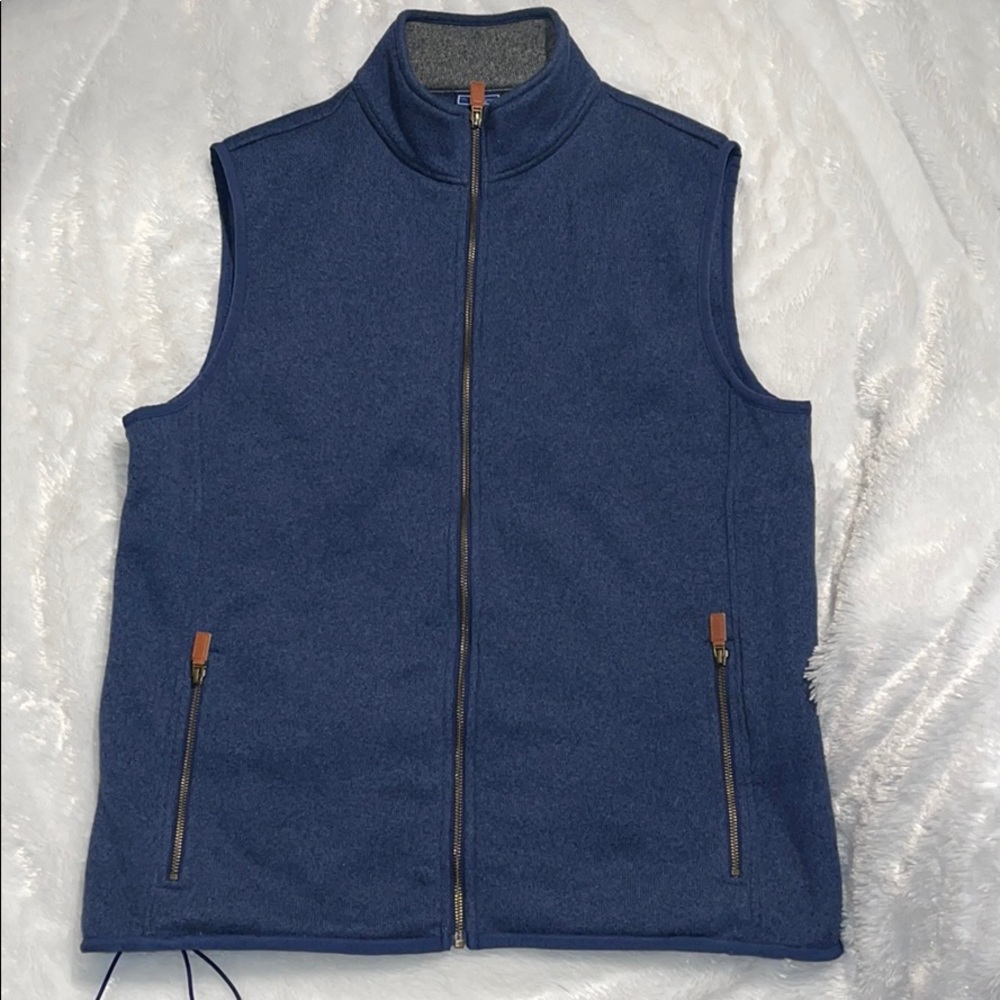 Vineyard Vines sweater flc vest blue sz L preowned
